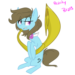 Size: 1000x1000 | Tagged: safe, artist:rostillhet, beauty brass, earth pony, pony, g4, bowtie, female, mare, solo