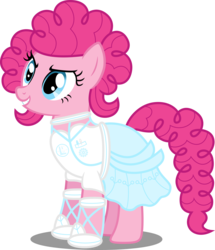 Size: 7036x8192 | Tagged: safe, artist:atomicmillennial, part of a set, pinkie pie, earth pony, pony, g4, absurd resolution, alternate hairstyle, alternate universe, clothes, female, flash puppet, future, mare, ponies of the future, simple background, solo, transparent background