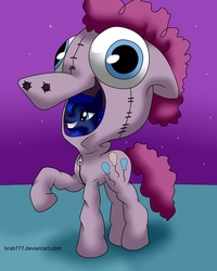 Size: 1536x1920 | Tagged: safe, artist:brab777, pinkie pie, princess luna, pony, g4, clothes, costume, female, nightmare night, solo