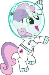 Size: 2365x3626 | Tagged: safe, artist:ironm17, sweetie belle, g4, astronaut, clothes, costume, cutie mark, female, high res, simple background, solo, spacesuit, the cmc's cutie marks, transparent background