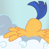 Size: 100x100 | Tagged: safe, artist:foxbeast, flash sentry, pegasus, pony, g4, animated, butt, butt only, buttstuck, cloud, gif for breezies, male, picture for breezies, plot, solo, spread wings, stallion, stuck, stuck in a cloud, wings