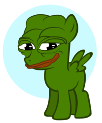 Size: 1020x1230 | Tagged: safe, meme, not salmon, pepe the frog, ponified, wat, what has science done
