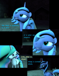 Size: 816x1056 | Tagged: safe, artist:warhammer kombatant, princess celestia, princess luna, comic:my little star wars the force is magic, g4, 3d, comic, dialogue, s1 luna