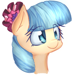 Size: 833x840 | Tagged: safe, artist:kawaiipony2, coco pommel, g4, bust, female, portrait, simple background, solo, white background