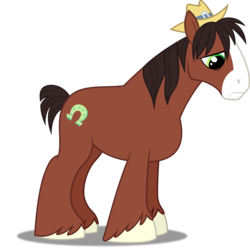 Size: 5000x4951 | Tagged: safe, artist:ambassad0r, artist:dashiesparkle, trouble shoes, appleoosa's most wanted, g4, .svg available, absurd resolution, full body, hat, looking down, male, ponyscape, sad, simple background, solo, transparent background, vector