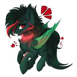 Size: 2126x2126 | Tagged: safe, artist:petrinox, oc, oc only, bat pony, pony, chest fluff, cute, ear fluff, fangs, high res, jewelry, necklace, solo, stars