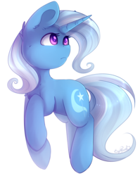 Size: 1462x1840 | Tagged: safe, artist:sunflower-s, trixie, pony, unicorn, g4, chest fluff, cute, diatrixes, ear fluff, female, mare, simple background, solo, transparent background