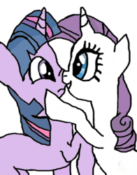 Size: 792x1009 | Tagged: safe, artist:luvemiee, rarity, twilight sparkle, pony, unicorn, g4, female, lesbian, mare, ship:rarilight, shipping, simple background, transparent background, vector