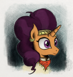 Size: 800x849 | Tagged: safe, artist:hewison, saffron masala, pony, unicorn, g4, spice up your life, bust, female, mare, portrait, solo