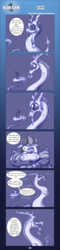 Size: 1617x6781 | Tagged: safe, artist:pimander1446, discord, oc, oc:squeaky pitch, draconequus, hamster, comic:blue gem, g4, comic, cute, dialogue, discute, duo, duo male, male, ocbetes, puppy dog eyes, species swap