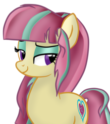 Size: 842x949 | Tagged: safe, artist:hannaspeert123, sour sweet, equestria girls, g4, bedroom eyes, equestria girls ponified, female, ponified, simple background, solo, transparent background, vector