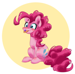 Size: 900x890 | Tagged: safe, artist:tiitcha, pinkie pie, g4, candy, female, food, solo, tongue out