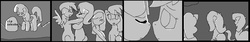 Size: 1216x205 | Tagged: safe, artist:everyponys favorite, applejack, fluttershy, pinkie pie, rainbow dash, rarity, twilight sparkle, alicorn, pony, g4, 1000 hours in ms paint, death, implied princess celestia, mane six, ms paint, twilight sparkle (alicorn)