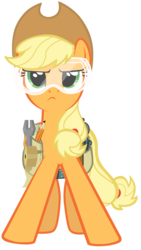 Size: 7000x12400 | Tagged: safe, artist:tardifice, applejack, applejack's "day" off, g4, absurd resolution, female, goggles, simple background, solo, toolbelt, transparent background, vector