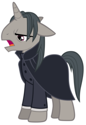 Size: 7000x10100 | Tagged: safe, artist:tardifice, professor flintheart, pony, unicorn, a hearth's warming tail, g4, absurd resolution, clothes, male, open mouth, photoshop, severus snape, simple background, solo, transparent background, vector