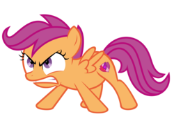Size: 5979x4108 | Tagged: safe, artist:kuren247, scootaloo, pegasus, pony, g4, absurd resolution, angry, cutie mark, female, filly, foal, gritted teeth, simple background, solo, the cmc's cutie marks, transparent background, vector