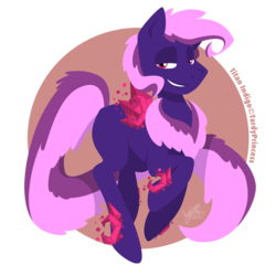 Size: 950x950 | Tagged: safe, artist:raygirl, oc, oc only, oc:titan indigo, earth pony, pony, grin, hooves, lineless, male, smiling, solo, stallion