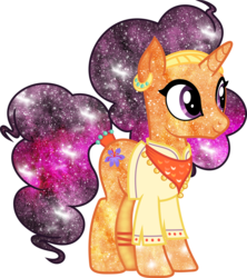 Size: 4449x5000 | Tagged: safe, artist:baumkuchenpony, artist:xxdigiradiancexx, saffron masala, g4, spice up your life, absurd resolution, female, galaxy, galaxy mane, simple background, solo, stars, transparent background, vector