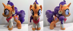 Size: 1024x436 | Tagged: safe, artist:plushypuppy, saffron masala, g4, my little pony: friendship is magic, spice up your life, irl, photo, plushie, solo