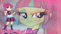 Size: 1192x670 | Tagged: safe, artist:natoumjsonic, sour sweet, equestria girls, g4, my little pony equestria girls: friendship games