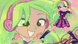 Size: 1024x576 | Tagged: safe, artist:natoumjsonic, lemon zest, equestria girls, g4, my little pony equestria girls: friendship games, wallpaper