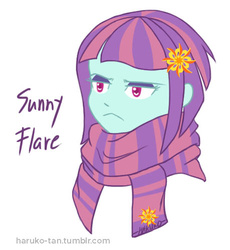 Size: 459x500 | Tagged: safe, artist:haruko-tan, artist:natsuyoo, sunny flare, equestria girls, g4, my little pony equestria girls: friendship games