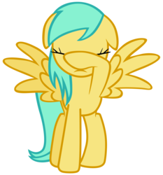 Size: 7000x7500 | Tagged: safe, artist:tardifice, sunshower raindrops, pony, equestria games (episode), g4, absurd resolution, facehoof, female, floppy ears, simple background, solo, transparent background, vector