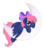 Size: 2286x2657 | Tagged: safe, artist:pridark, oc, oc only, oc:ribbon moon, pegasus, pony, crescent moon, cute, female, hair bow, high res, leaning, looking at you, mare, moon, pridark is trying to murder us, prone, simple background, smiling, solo, tangible heavenly object, transparent background