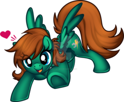 Size: 1024x849 | Tagged: safe, artist:sakuyamon, oc, oc only, oc:viridian, pegasus, pony, commission, heart, solo, watermark