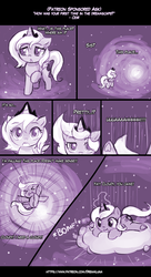Size: 750x1381 | Tagged: source needed, safe, artist:lumineko, princess luna, g4, :o, butt, cake, cloud, comic, cute, dreamluna, eyes closed, eyes on the prize, falling, female, filly, floppy ears, food, lumineko is trying to murder us, lunabetes, magic, monochrome, patreon, plot, prone, sitting, smiling, underhoof, weapons-grade cute, woona, younger