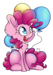Size: 2480x3508 | Tagged: safe, artist:cutepencilcase, pinkie pie, g4, chest fluff, cutie mark background, ear fluff, female, high res, simple background, sitting, solo, transparent background