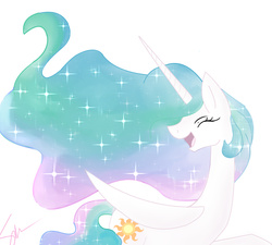 Size: 2500x2252 | Tagged: safe, artist:lazyraviolli, princess celestia, g4, eyes closed, female, high res, simple background, solo