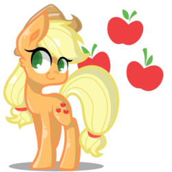 Size: 2000x2000 | Tagged: safe, artist:oniiponii, applejack, earth pony, pony, g4, cutie mark background, female, high res, simple background, smiling, solo, transparent background