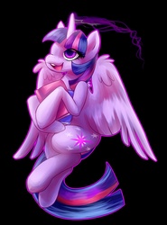 Size: 946x1280 | Tagged: safe, artist:polyhexian, twilight sparkle, alicorn, pony, g4, book, female, glowing horn, horn, simple background, solo, twilight sparkle (alicorn)