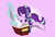 Size: 3500x2400 | Tagged: safe, artist:ideltavelocity, starlight glimmer, pony, unicorn, g4, book, cute, female, glimmerbetes, high res, lidded eyes, lying down, magic, mare, quill, solo