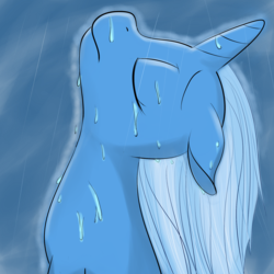 Size: 2000x2000 | Tagged: safe, artist:periodicbrony, trixie, pony, unicorn, g4, bust, female, high res, mare, portrait, rain, solo, wet