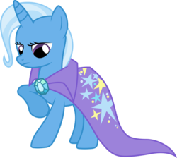 Size: 5000x4475 | Tagged: safe, artist:weegeestareatyou, trixie, pony, unicorn, boast busters, g4, .svg available, absurd resolution, brooch, female, jewelry, mare, raised hoof, simple background, solo, transparent background, trixie's brooch, trixie's cape, vector