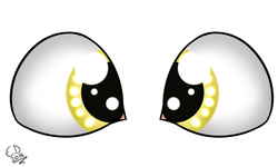 Size: 500x300 | Tagged: safe, artist:everdale, eye, eyes, sketch, yellow eyes