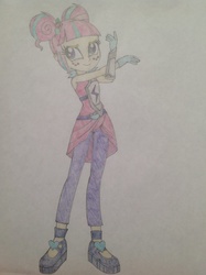 Size: 772x1034 | Tagged: dead source, safe, artist:razethebeast, sour sweet, equestria girls, g4, female, solo, traditional art