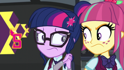 Size: 1280x720 | Tagged: safe, screencap, sci-twi, sour sweet, twilight sparkle, equestria girls, g4, my little pony equestria girls: friendship games