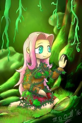 Size: 730x1095 | Tagged: safe, artist:m_d_quill, fluttershy, equestria girls, g4, female, humanized, solo