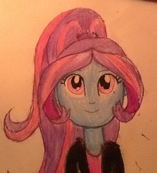 Size: 583x641 | Tagged: safe, artist:starblast33, sunny flare, equestria girls, g4, female, solo, traditional art