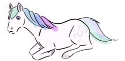 Size: 1497x739 | Tagged: artist needed, safe, princess celestia, horse, g4, 4chan, female, hoers, horses doing horse things, horsified, kneeling, looking at you, princess celestia is a horse, prone, rectangular pupil, simple background, solo, species swap, white background, why the long face