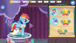 Size: 1280x720 | Tagged: safe, gameloft, rainbow dash, g4, clothes, dress, rainbow dash always dresses in style