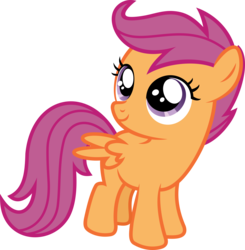 Size: 5000x5112 | Tagged: safe, artist:weegeestareatyou, scootaloo, pony, g4, hearts and hooves day (episode), .svg available, absurd resolution, cute, cutealoo, female, filly, foal, hearts and hooves day, looking up, simple background, smiling, solo, spread wings, transparent background, vector, wings