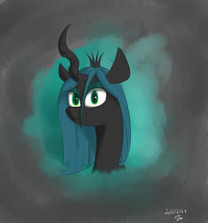 Size: 3000x3200 | Tagged: safe, artist:passigcamel, queen chrysalis, changeling, changeling queen, g4, crown, cute, cutealis, female, high res, jewelry, regalia, solo