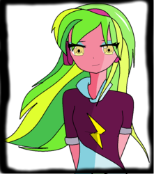 Size: 758x858 | Tagged: safe, artist:snowycupcakes, lemon zest, equestria girls, g4, anime, female, solo