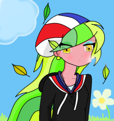 Size: 646x688 | Tagged: safe, artist:snowycupcakes, lemon zest, equestria girls, g4, anime, female, solo