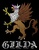 Size: 989x1280 | Tagged: safe, artist:polyhexian, gilda, griffon, g4, banner, eared griffon, female, heraldry, majestic, rampant, solo