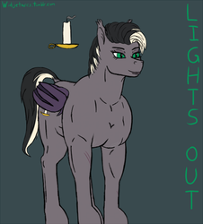 Size: 635x701 | Tagged: safe, artist:widjetarcs, oc, oc only, oc:lights out, bat pony, pony, muscles, scar, solo